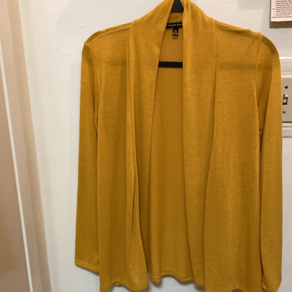 Mustard Yellow Open Cardigan